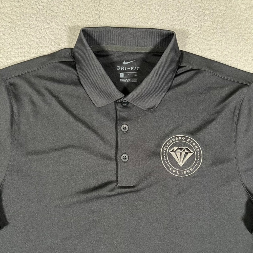 Nike Shirt Mens Small Black Golf Polo Performance Stretch Dri-Fit Casual Preppy
